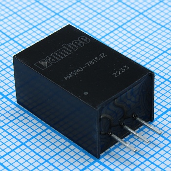 AMSRU-7815JZ - Преобразователь DC/DC, 7.5Вт, без гальванической развязки, вход 20…90В, выход 15В/0.5А, КПД 93%, максимальная емкостная нагрузка не более 100мкФ, SIP3, прямые выводы, 17.5x9x11,5мм, -40…+85°С