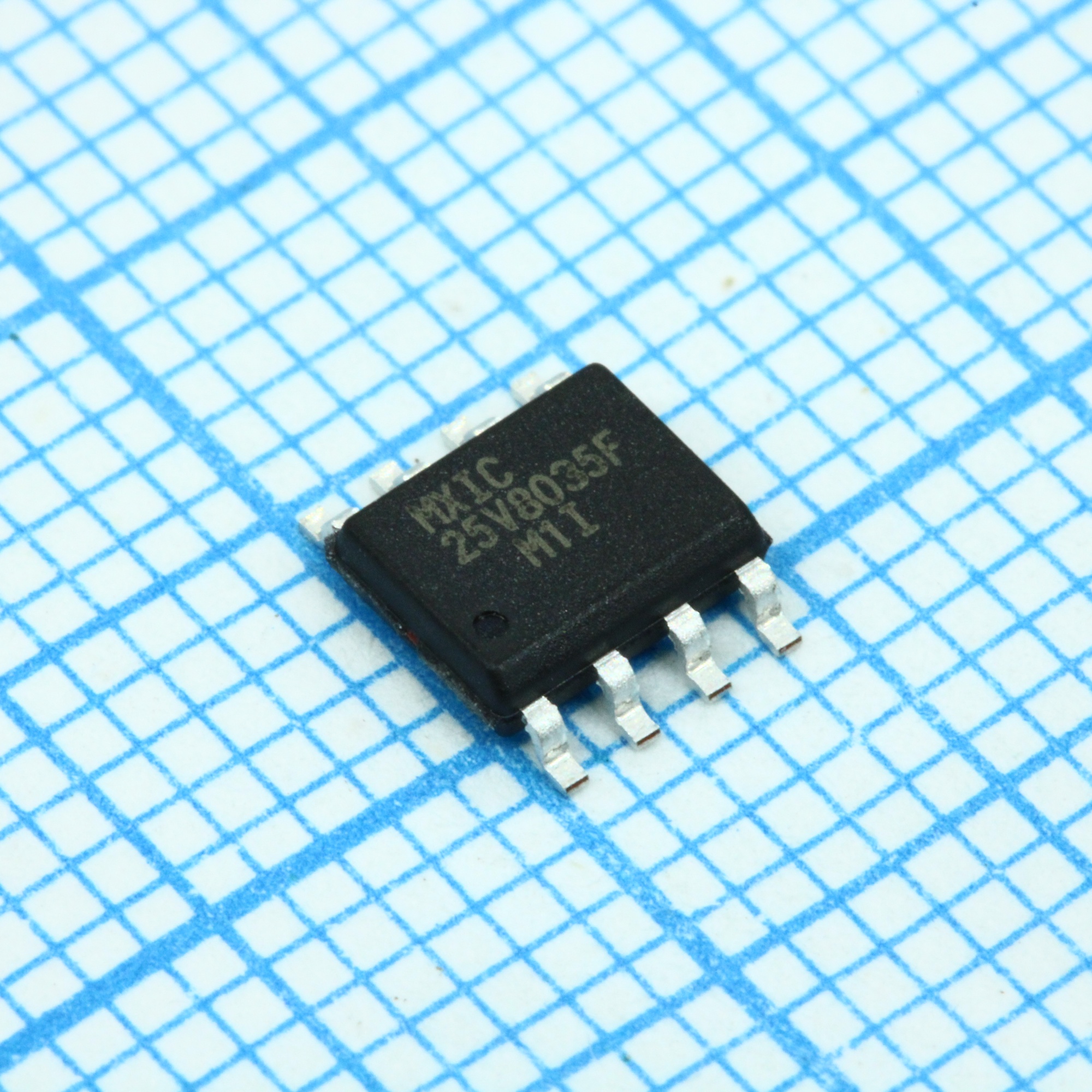 MX25V8035FM1I - Флэш-память архитектура ИЛИ-НЕ (шина SPI, сдвоенная SPI, счетверенная SPI) электропитание 3.3В 8Мбит 8М-4М-2М x 1/2-бит 1/4-бит8 8нс