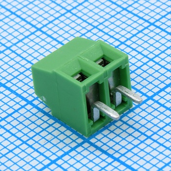 EK350V-02P - шаг: 3.50мм, пров: 1.50мм.кв, 300V, 12A, 2 конт., винт верт., h=8.50мм