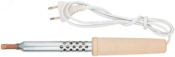 Паяльник 220 В, деревянная ручка 80 Вт 60508