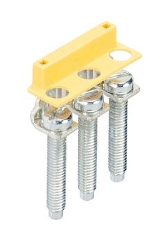 Соед. мостик IVB WKN6 TK-3 - Соединительная перемычка, винтовая, изолированная, 3 полюса, для клемм: WKN 6 TK... цвет: желтый