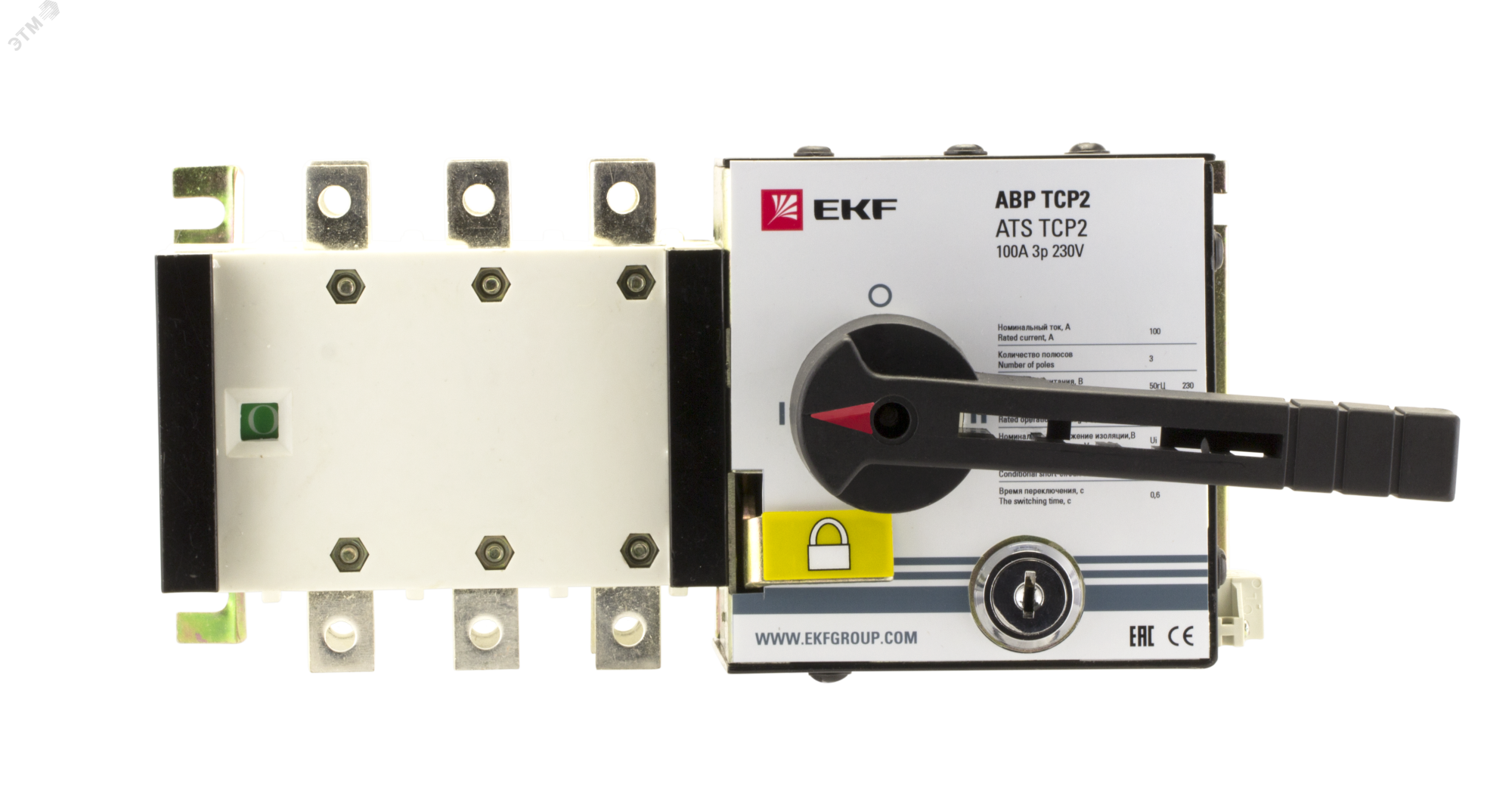 Устройство автоматического ввода резерва АВР 3п 100А 230В ТСР1 PROxima ats-tsr1-100A-3p-pro