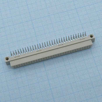 DS1118-64F0R23 - Разъем (розетка)  DIN 41612 тип B 64pin (2х32), шаг 2.54мм двухрядный угловой  (ряд АB)