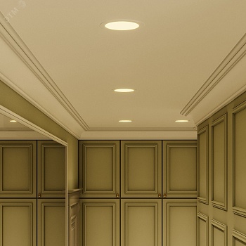 Светодиодный встраиваемый светильник ультратонкий круглый IP20 9W 2700K 1/20 939111109