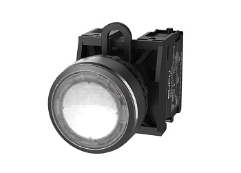 Кнопка плоская (прозрачная) TS2011-0AL70 - Кнопка круглая плоская, с блокировкой, с подсветкой, пластиковое переднее кольцо, без контактной группы, диаметр головки кнопки 29,5 мм, диаметр посадочного отверстия: 22 мм, цвет: прозрачный