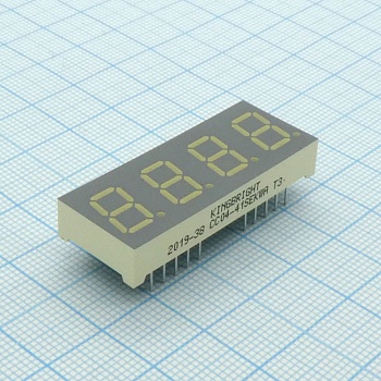 CC04-41SEKWA - 4-х разрядный индикатор 10,16мм/оранжевый/601nm/21-45мкд