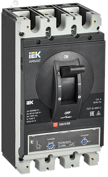 Автоматический выключатель в литом корпусе ARMAT 3P типоразмер H 50кА 400А расцепитель термомагнитный регулируемый AR-MCCB-3H-050-0400A-ATUC