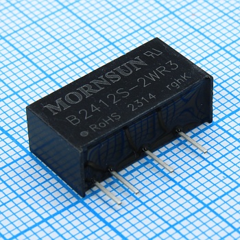 B2412S-2WR3 - Преобразователь DC/DC мощность, Вт: 2 вход 24В выход 12В изоляция: 1500В