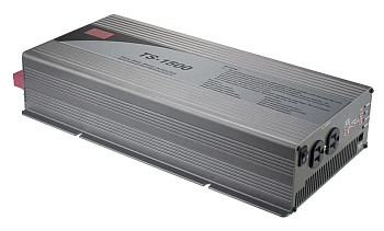 TS-1500-212B - DC-AC, 1500Вт, Рпик=1875Вт(10сек), Uвх=10.5…15В DC, Uвых=200/220/230/240В АС 50/60Гц, КГИ<3%, КПД 88%, изоляция 3000В AC, в кожухе 420х220х88мм, 0…+40/60°С, RS-232/RJ11, выход розетка EU