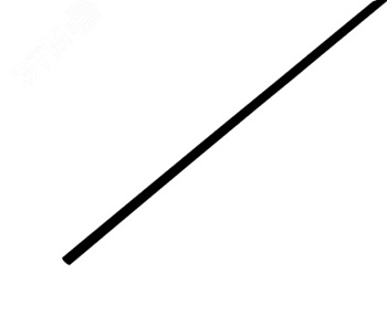 Трубка термоусадочная ТУТ нг 2,5/1,25 черная - 1м, не поддерживает горение