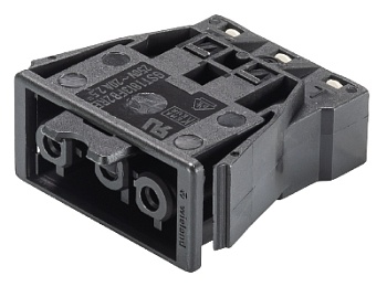 Разъем GESIS GST18i3F B2 REV SW - Розеточный разъем в панель, 3 полюса, пружинная фиксация, толщина панели 1,5-2,5 мм номинальное напряжение: 250V, номинальный ток: 20A, цвет: черный, серия gesis GST18i3