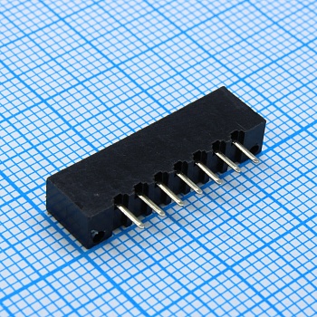 DS1020-07ST1D - FPC разъем для шлейфа на плату прямой 7pin, шаг 2.54мм
