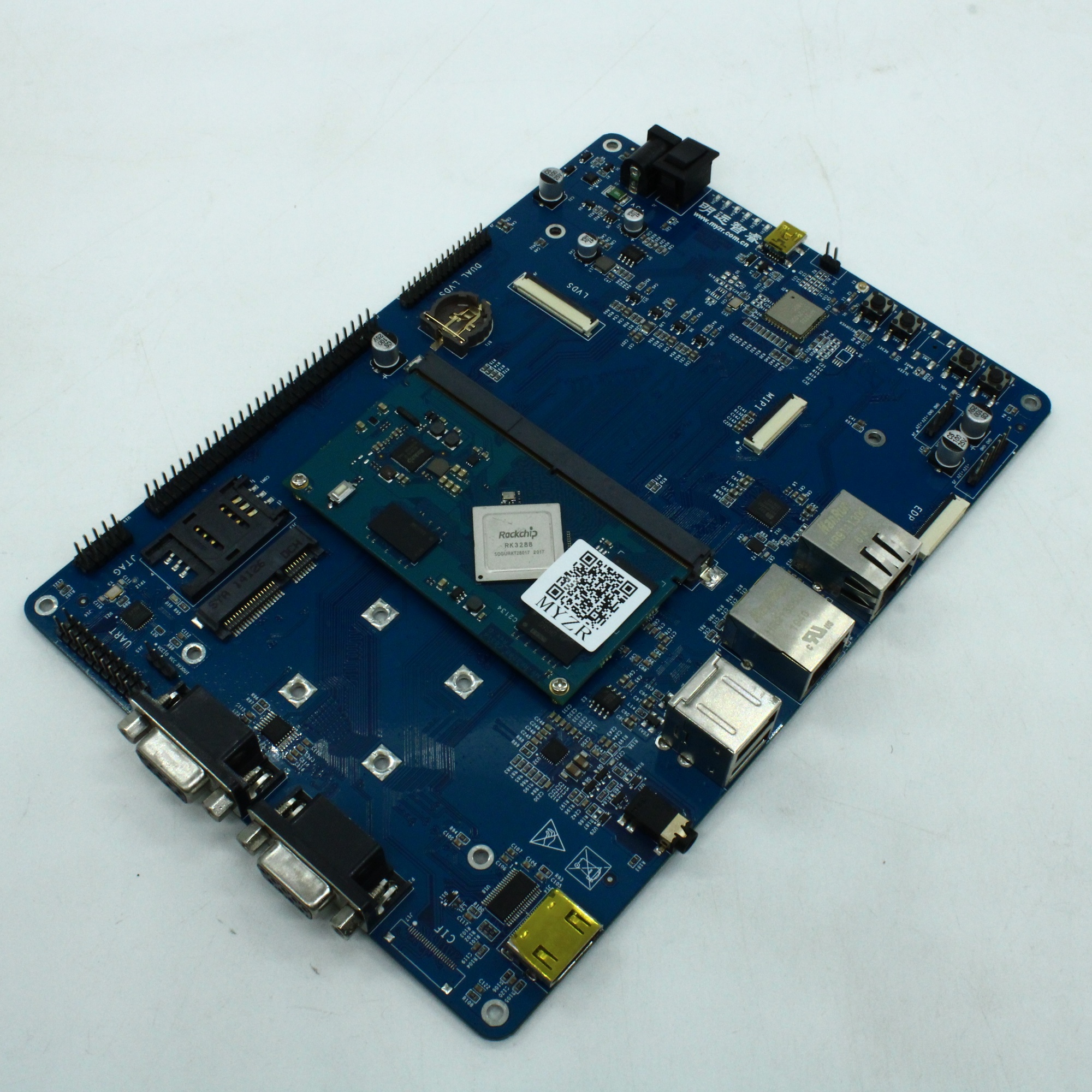 MYZR-RK3288-EK314-2G-8G - Отладочный комплект материснкая плата + SOM модуль на базе микропроцессора Rockchip RK3288. 2G-8G