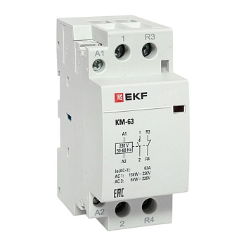 Контактор модульный КМ 63А NО+NC (2 мод.) PROxima km-2-63-11
