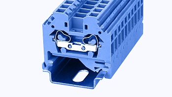 Проходная клемма WS4-SD-01P-12 - Проходная клемма, тип фиксации провода: пружинный, номинальное сечение: 4 мм кв., 32A, 800V, ширина: 6 мм, цвет: синий, тип монтажа: DIN35