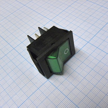 SWR 201-2B3 Ч/З IRS - Переключатель клавишный с подсветкой