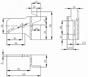Держатель шин заземления К-188 У2 zeta50110