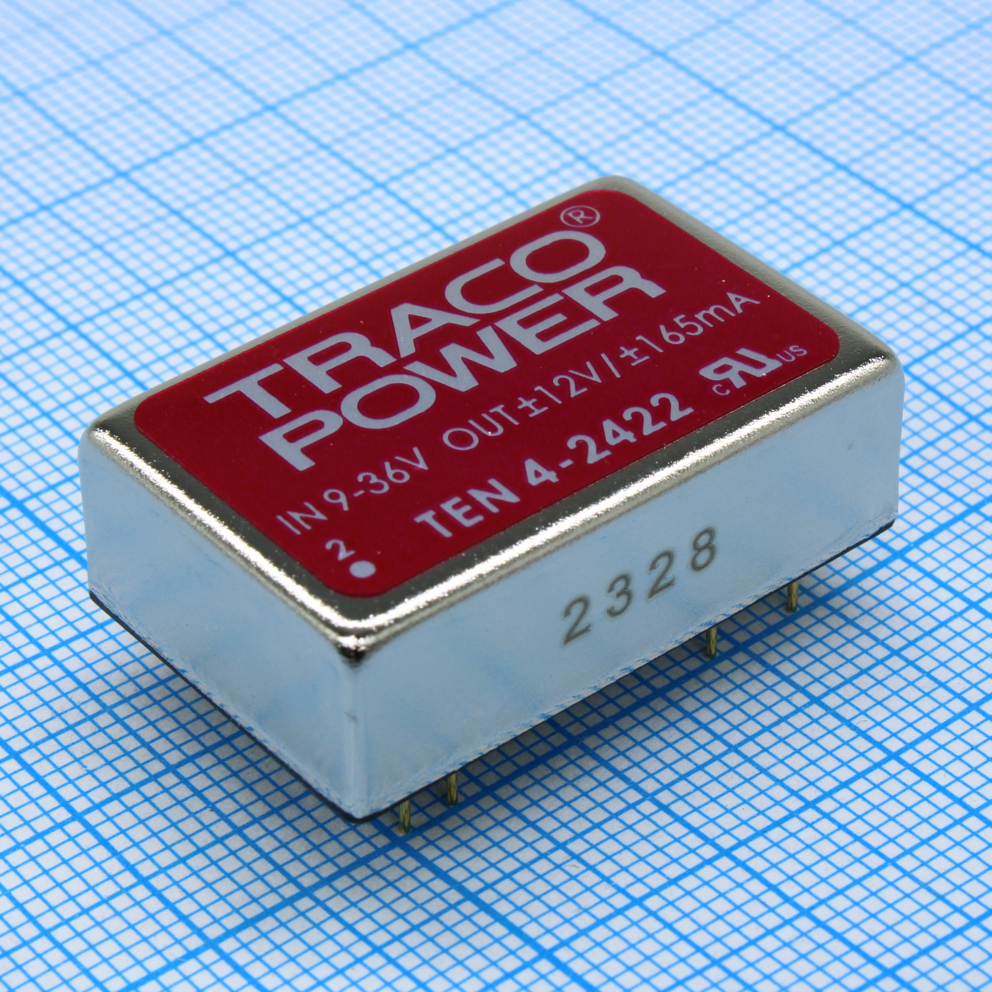 TEN 4-2422 - Преобразователь DC/DC на печатную плату вход 24В двуполярный выход ±12В 0.165A/-0.165A 4Вт 8-Pin металлический DIP