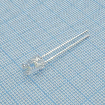 FYL-5034UWC1M - Светодиод 5мм/белый/9500К/800мкд/прозрачный/110°/цилиндр с конусообразным углублением