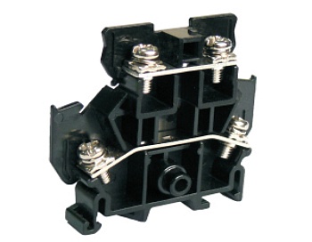 Барьерная клемма UTD-15/2-2 - Барьерная этажная клемма, тип фиксации провода: винтовой, номинальное сечение: 2 мм кв., 20A, 660V, ширина: 8 мм, цвет: черный, тип монтажа: DIN 35