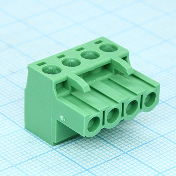2EDGKF-5.0-04P-14-00A(H) - Блок соединительный винтовой 4 контакта шаг 5.0мм зеленый