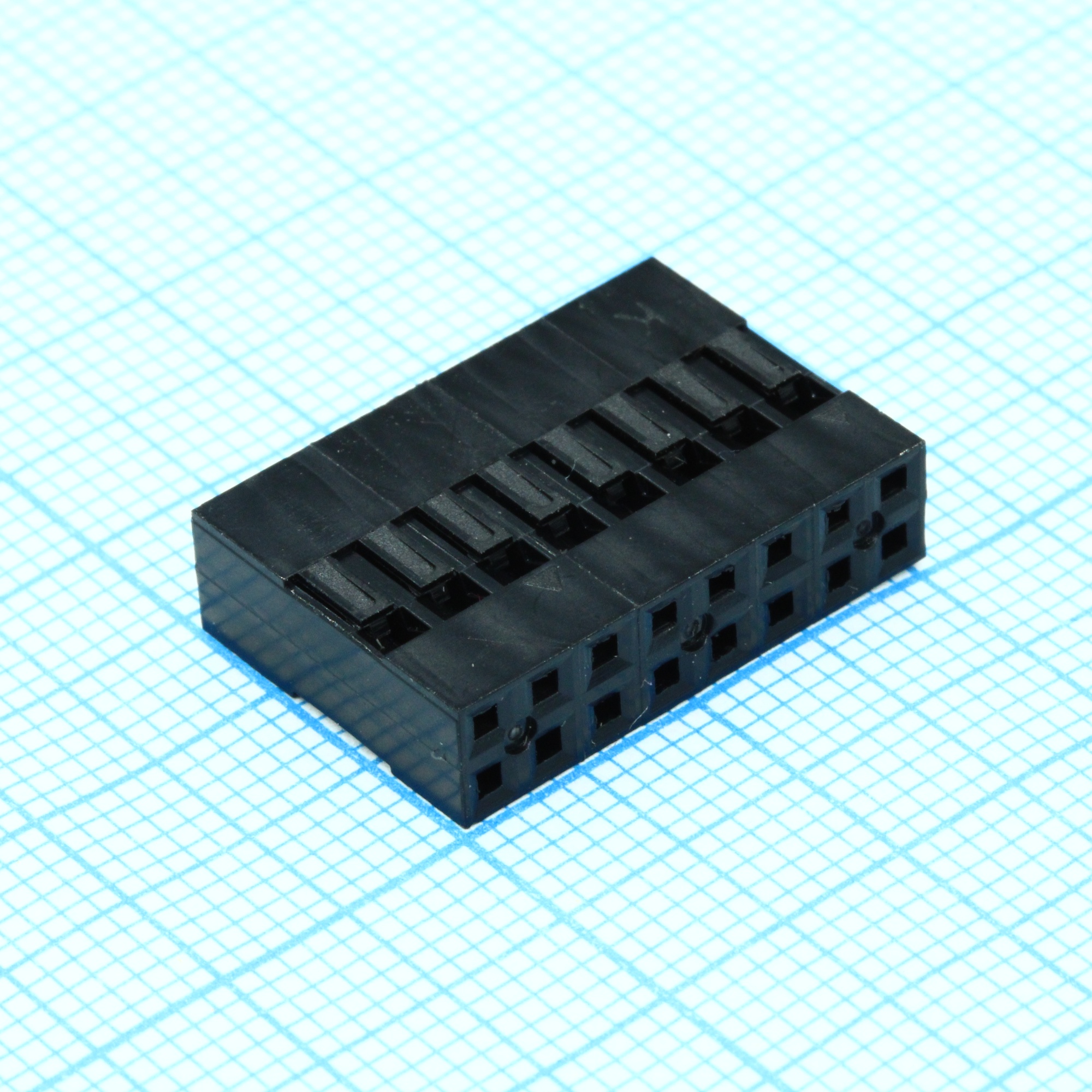 BLD-2x08 - BLD корпус двухрядного разъема 16 pin (2х8) на кабель, шаг 2.54мм, требуются контакты T-DS1071-SC600