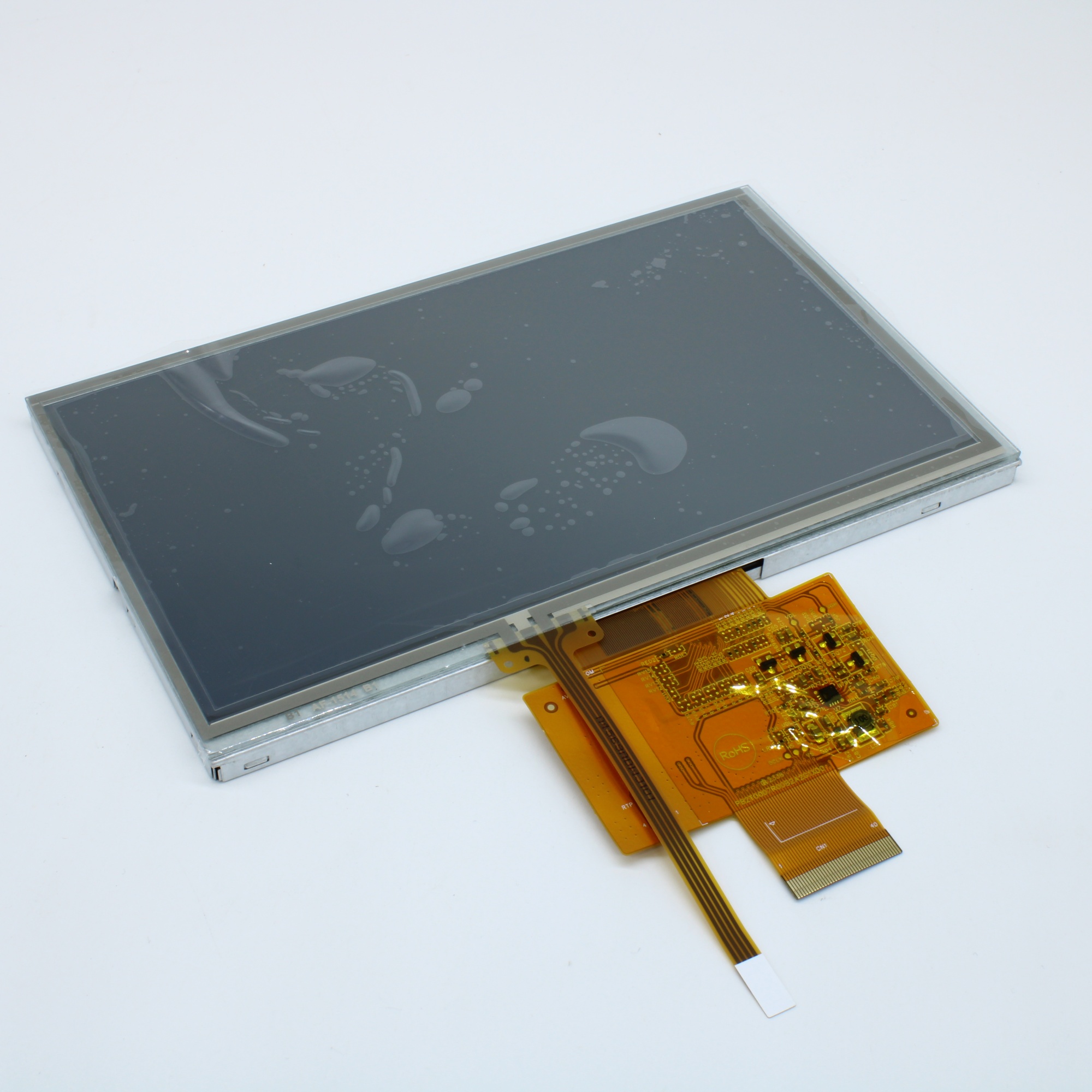 WF70B2TIAGDNT0# - TFT 7.0", 800x480, 16 битный параллельный интерфейс, подсв. LED, яркость 250 cd/m2, контрастность 250:1, драйвер ST5623D, напр. питания 3,0...3,6 В,  12 o'cl, сенсорная панель, -20...+70С