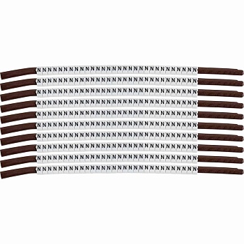 brd133923 - SCN-15-N клипсы белые, 300шт/упак, для провода 3,8-4,6мм диаметра, легенда N