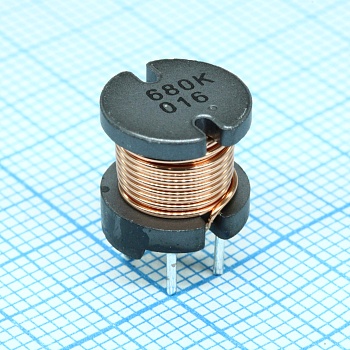 RCH110NP-680K - Силовая индуктивность 68uH ±10% 2.1A 0.12Om радиальная без магнитного экрана