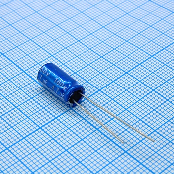 JRB1J330M02500630110000B - Конденсатор алюминиевый  электролитический 33мкФ 63В ±20% (6.3 X 11мм) радиальные выводы 2.5мм 100мА 2000час 105°С россыпь