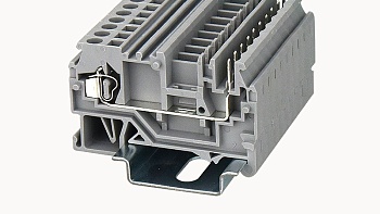 Клемма для разъемов WS2.5P-01P-11 - Клемма для подключения внешнего разъема, тип фиксации провода: пружинный, номинальное сечение: 2,5 мм кв., 22А, 500V, ширина: 5 мм, цвет: серый, тип монтажа: DIN35