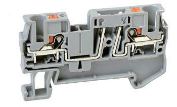 Клемма для подкл. модулей UJ6-4FD - Клемма для подключения модулей, тип фиксации провода: push-in, номинальное сечение: 4 мм кв., 20A, 500V, ширина: 6,2 мм, цвет: серый, тип монтажа: DIN 35