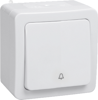 Выключатель кнопочный 1-кл. ОП Гермес Plus 10А IP54 ВСк20-1-0-ГПБ цвет клавиши: бел. бел. EVMP13-K01-10-54-EC