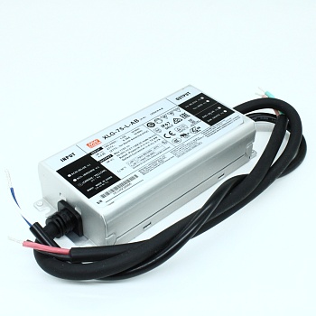 XLG-75-L-AB - AC-DC, 75Вт, стабилизатор тока, IP67, вход 100…305В AC, 47…63Гц, ККМ, выход 700…1050мА/53…107В (режим пост. мощности), изоляция 3750В AC, в кожухе 140х63х32мм, -40…+90°С (корпус), встр. потенциометр, димминг 3 в 1