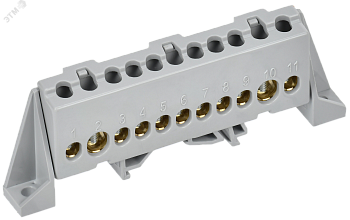 TEKFOR Шина L фаза в комбинированном DIN-изоляторе Стойка 8х12-11-Ср IEK TF-NN20-11-DP-K03