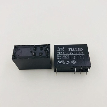 TRA2L-12VDC-S-Z - Реле силовое 16А одна группа на переключение катушка 12В 0.54Вт