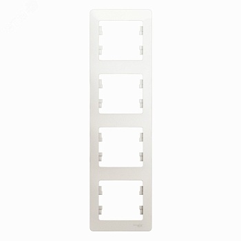 Рамка 4-м Glossa вертикал. перламутр SE GSL000608