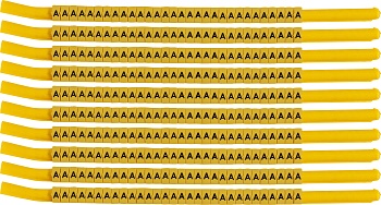 brd333310 - SCNG-18-A клипсы  жёлтые, 300шт/упак, для провода 4,6-5,9мм диаметра, легенда A