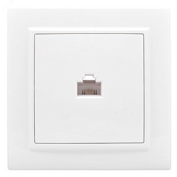 Розетка компьютерная 1-м СП Минск RJ45 бел. Basic ERK01-035-10
