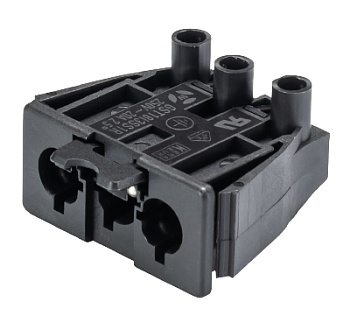 Вилка GST18I3S S1 R V SW - Вилочный разъем в панель, 3 полюса, номинальное напряжение: 250V, номинальный ток: 20A, цвет: черный, серия gesis GST18i3