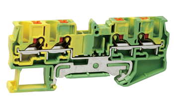 Заземляющая клемма UJ6-4/2X2JD - Заземляющая клемма, 4 точки подключения в клемме, тип фиксации провода: push-in, номинальное сечение: 4 мм кв., ширина: 6,2 мм, цвет: желто-зеленый, тип монтажа: DIN 35