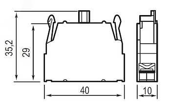 Контактный блок с клеммными зажимами под винт, нормально-открытый ACVL02