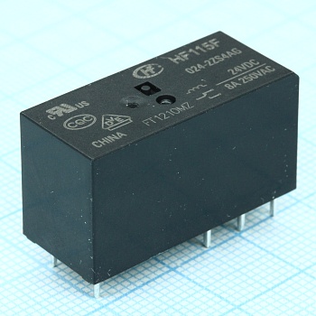 HF115F/024-2ZS4AG - Реле силовое, 8 А, 24 В, две контактных группы-два направления