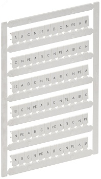 ARMAFIX Маркер для CTS/CP 4мм2 с символами A B C N PE IEK AF-CT10D-M-004-21