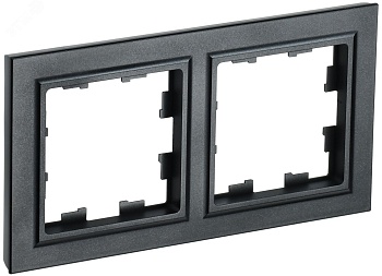 Рамка 2-м BRITE РУ-2-БрЧ черн. BR-M22-K02