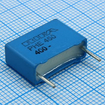 PHE450KB6100JR06 - Конденсатор металлопленочный полипропиленовый 0.1мкФ ±5% 400В (18 X 6.5 X 12.5)мм радиальный 15мм