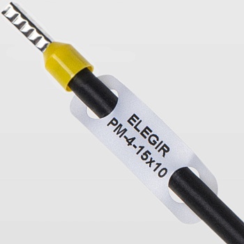 Маркер продеваемый PM-4-15x10 W - Продеваемый маркер, для провода сечением 10 мм кв., диаметром до 6,5 мм, размер 15х10 мм, цвет белый, в упаковке 1800 маркеров