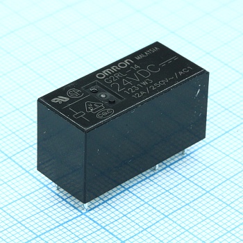 G2RL-14-24DC - Реле силовое 12А одна контактная группа на переключение катушка 24В (29x12.7x15.7)мм монтаж в отверстие