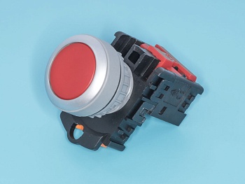 TN2BFR-1B - Кнопка управления плоская, без фиксации, d 30 мм, НЗ, красная