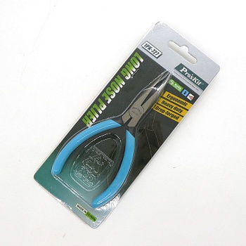 1PK- 727 - Круглогубцы для сгибания и захвата проводов, которые невозможно достать пальцами и другими инструментами. Длина: 128 мм.